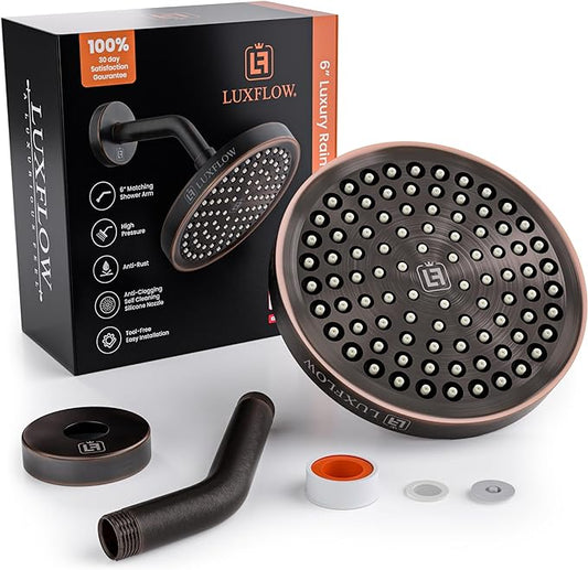 Luxflow 6in. High Pressure Shower Head (oil Bronze)