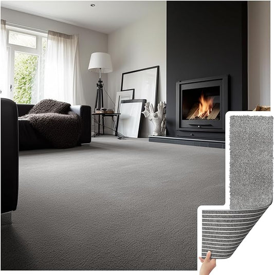 Matace Siren Series Plush Removable Carpet Tiles (Gray)