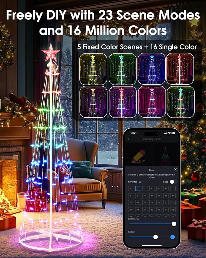 Minetom 6ft. Smart Christmas Cone Tree