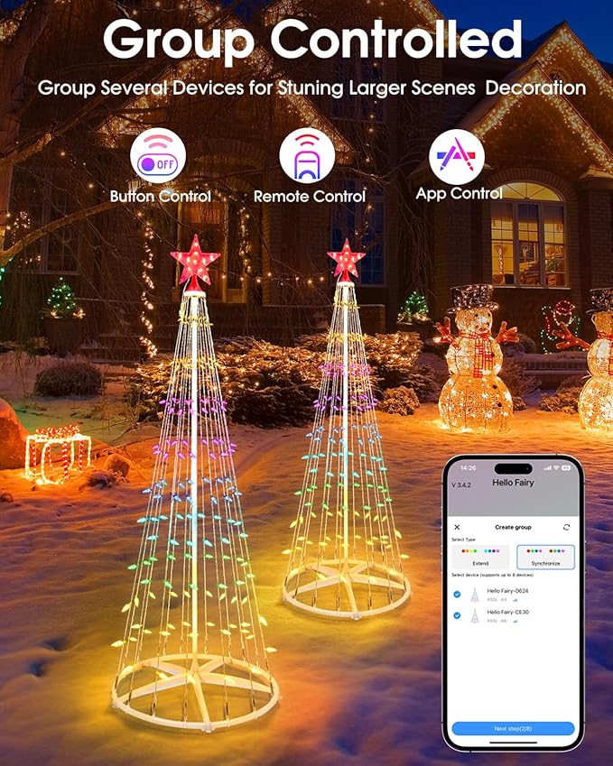 Minetom 6ft. Smart Christmas Cone Tree
