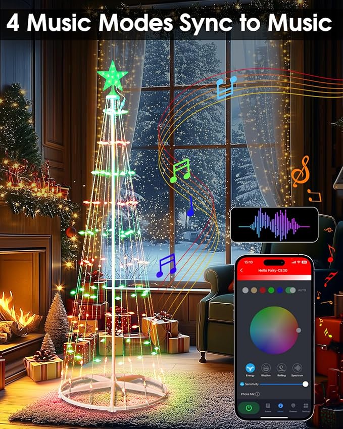 Minetom 6ft. Smart Christmas Cone Tree