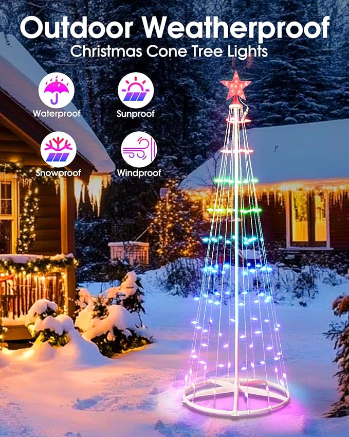 Minetom 6ft. Smart Christmas Cone Tree