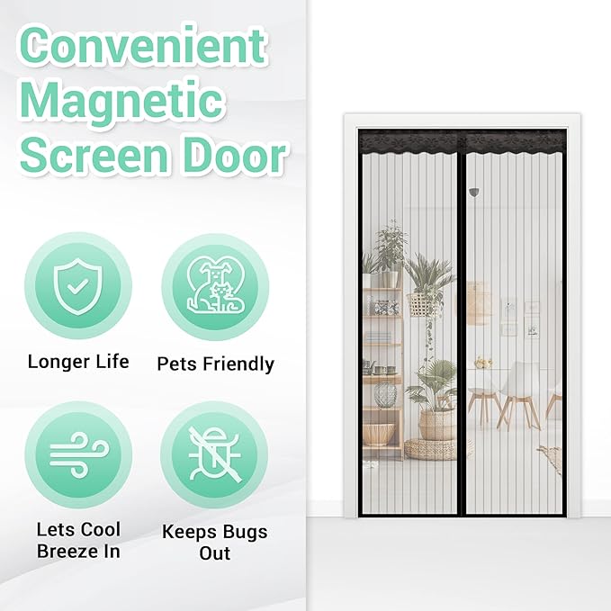 NGreen Reinforced Magnetic Screen Door