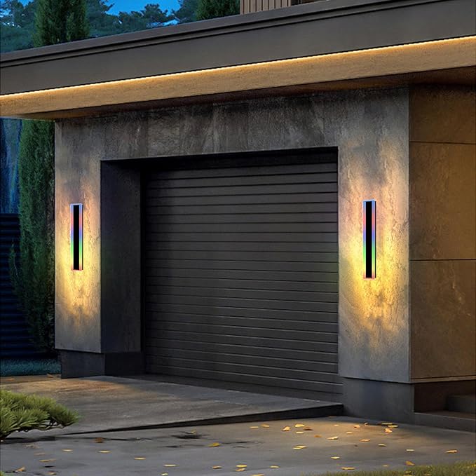 Nicolonor Outdoor RGB Wall Light Fixture 23.6In.