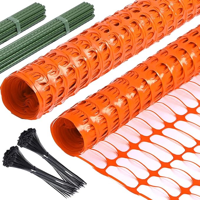 Construction 2 Roll Plastic Garden/safety Fencing 4x100