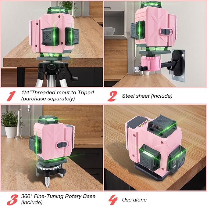 Paowafol 16-Line Laser Level (Pink)