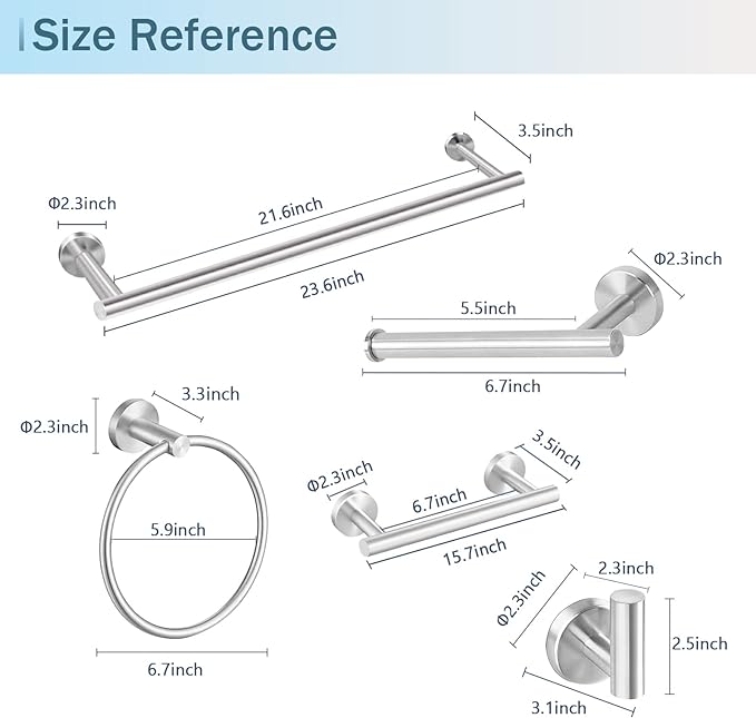 RTK3 10Pc. Bathroom Hardware Set (Brushed Nickel)