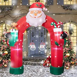 Christmas 9ft. Inflatable Santa Archway