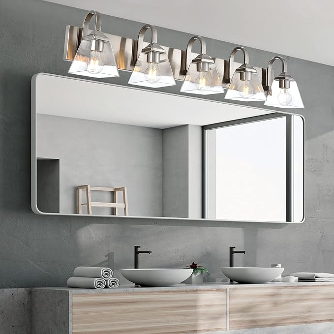 Teluce Modern 5-Light Vanity Light ( Brushed Nickel )