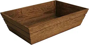 Wald Imports 12" Dark Stained Wood Serving Tray