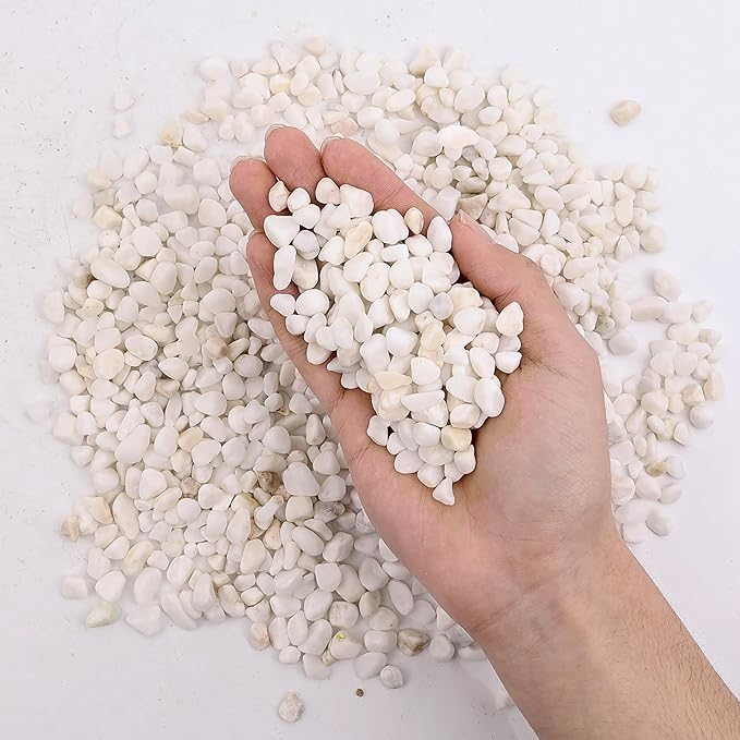 ( Clearance ) Whanley Small White Decorative Pebbles 18lb