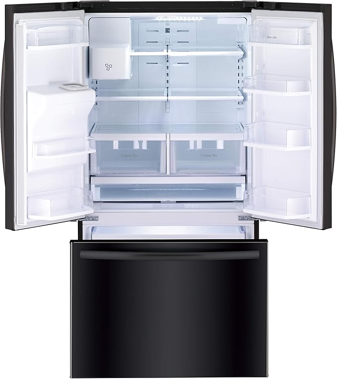 Winia WRFS26DBCE French Door 26 Cu Ft. Refrigerator (Black)