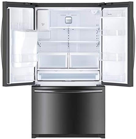 Winia WRFS26SUJE French Door 25.5 Cu Ft. Refrigerator (Black Stainless)