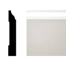 WM623 3-1/4"x12' Primed Pine Baseboard