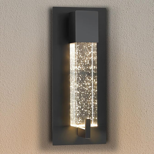 Woshitu 11in. LED Wall Sconce Light Fixture (Black Finish)